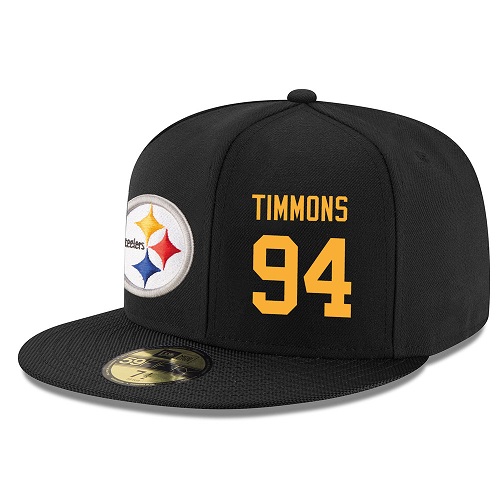 NFL Pittsburgh Steelers #94 Lawrence Timmons Stitched Snapback Adjustable Player Rush Hat - Black/Gold